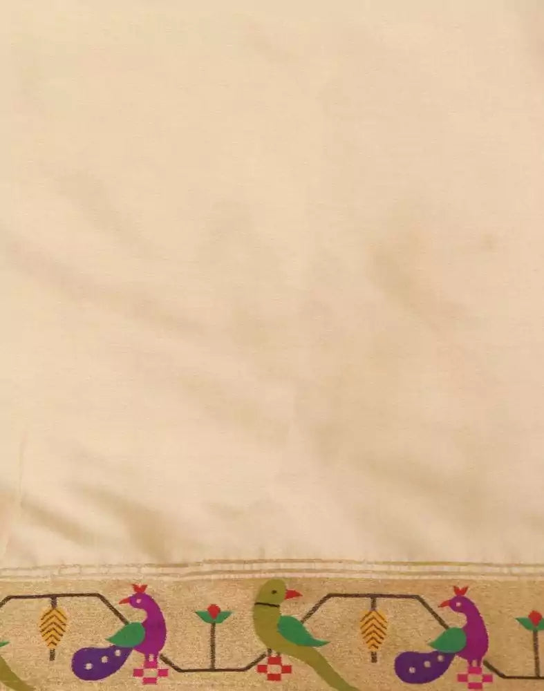 Image of Gold Novelty Weave Silk Saree