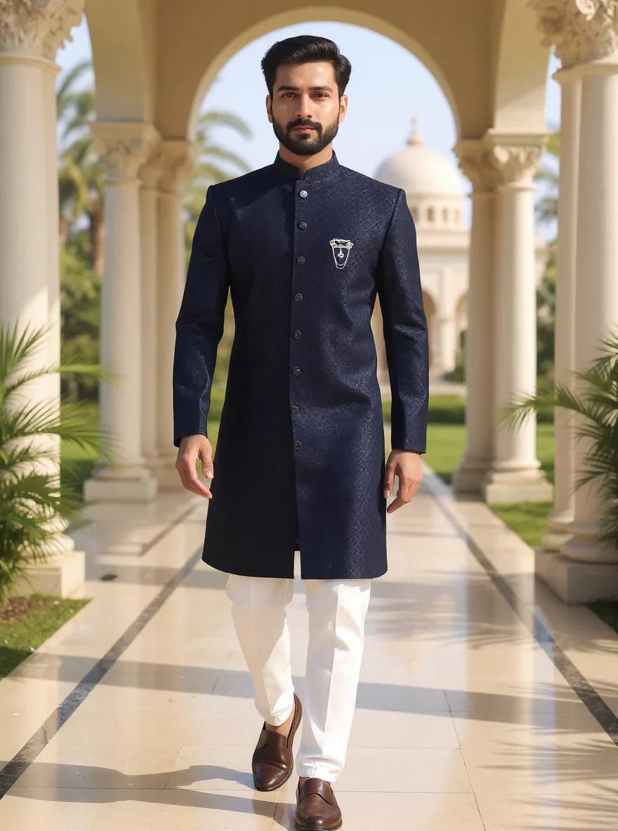 Image of Self Brocade Weaving Jacquard Semi - Indo - South India Shopping Mall