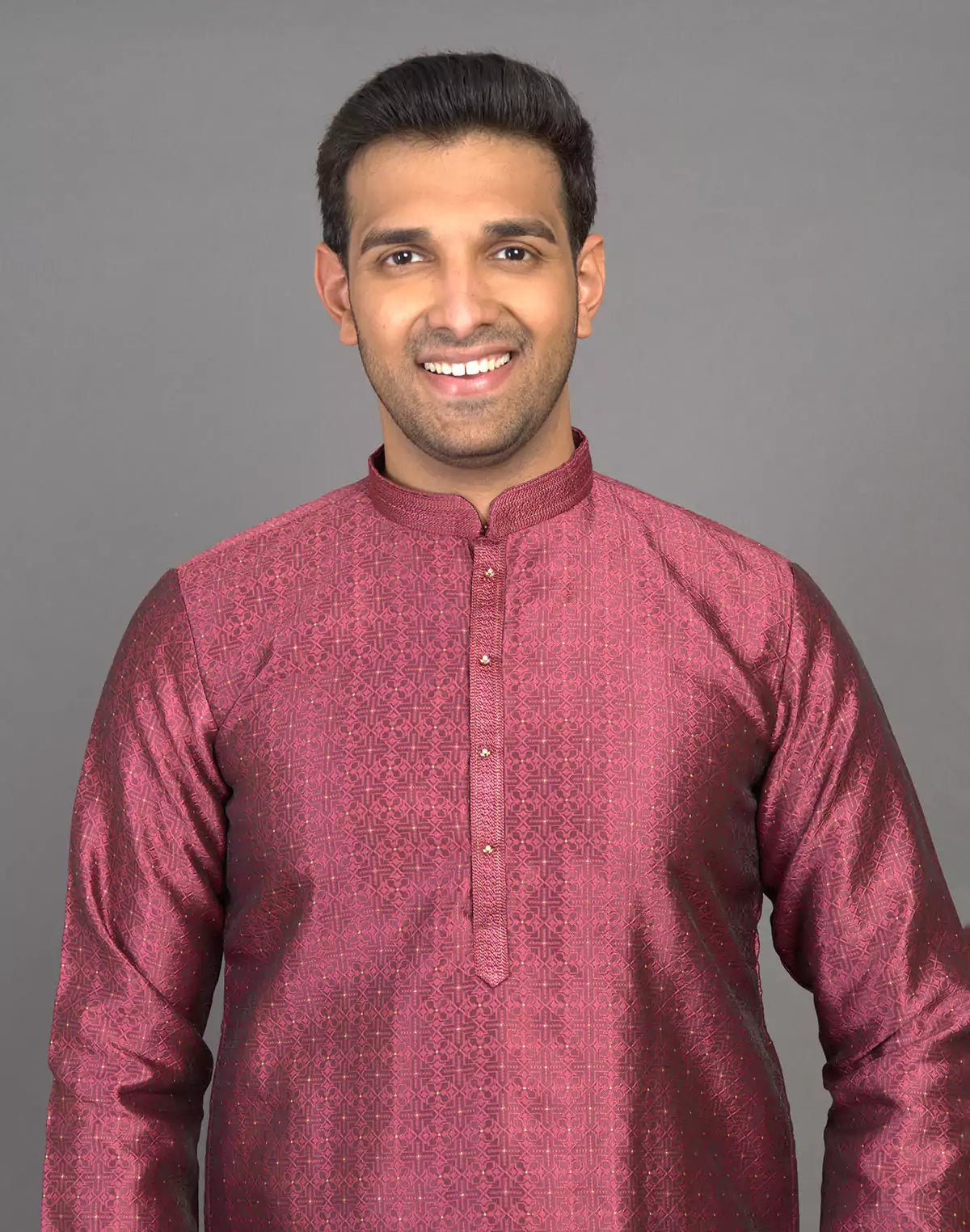 Image of Self Thread with Embellished Design Soft Silk Kurta Pyjama Set - South India Shopping Mall