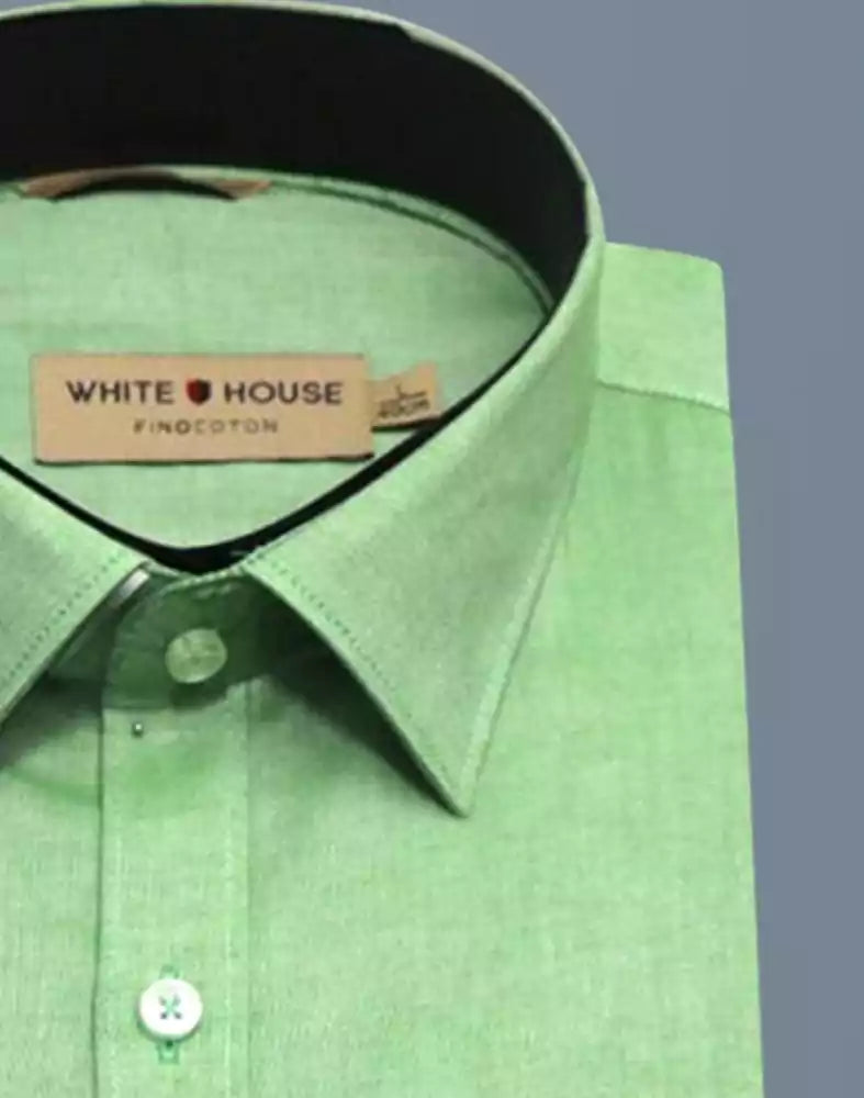 Image of Light Green Colour Pure Cotton Shirt