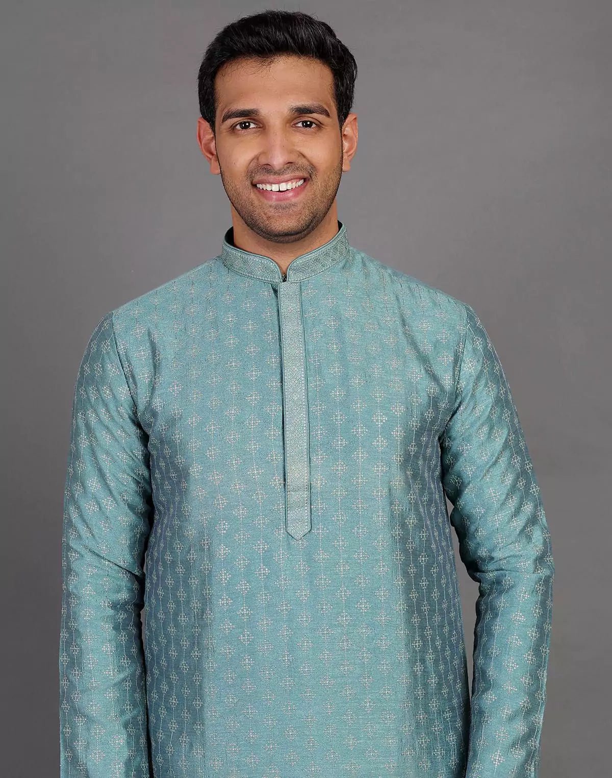 Image of Stylish All Over Sequence Work Rama Green Party Wear Kurta Set - South India Shopping Mall