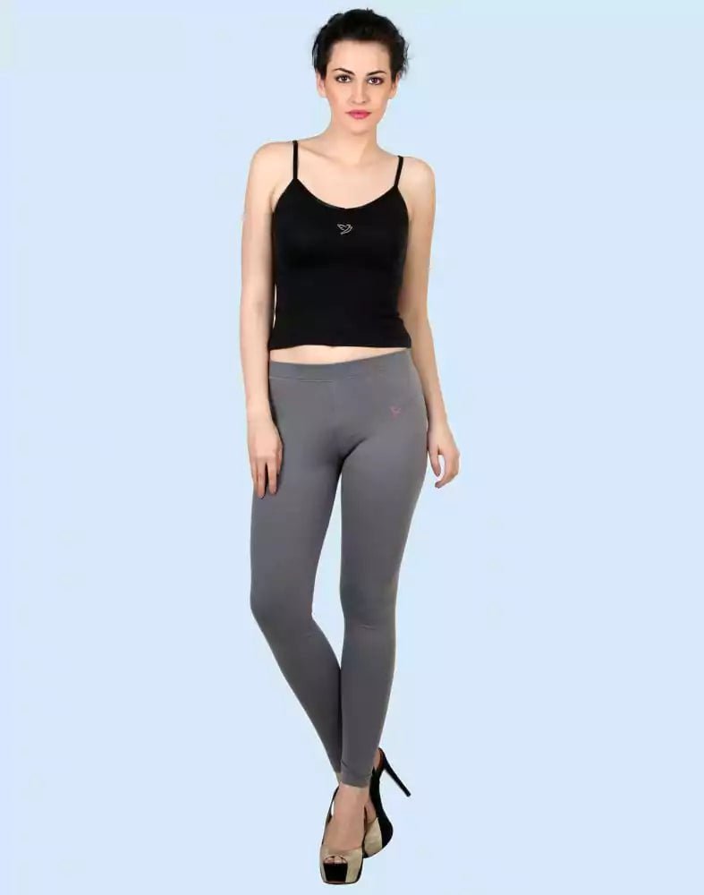 Twin Birds Anthrazite Grey Cotton Lycra Pencil Cut Women Legging - South India Shopping Mall