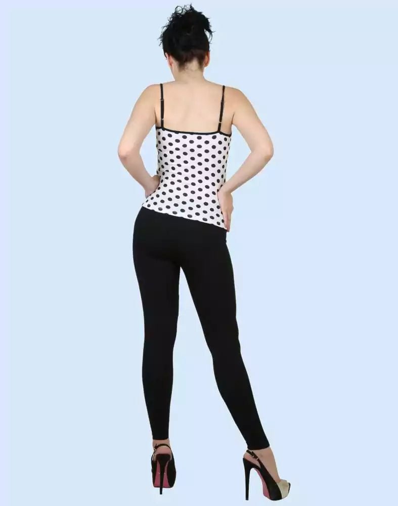 Image of Twin Birds Carbon Black Cotton Lycra Pencil Cut Women Legging - South India Shopping Mall