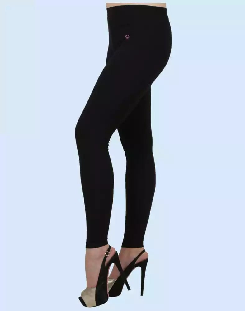 Twin Birds Carbon Black Cotton Lycra Pencil Cut Women Legging - South India Shopping Mall