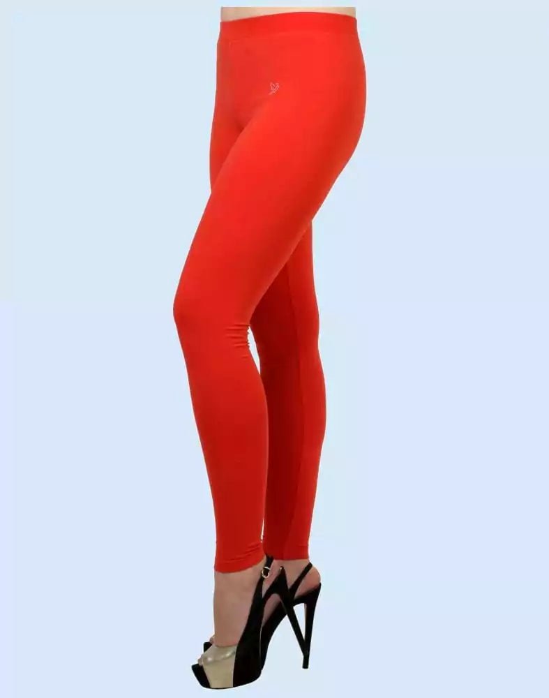 Image of Twin Birds Coral Flame Cotton Lycra Pencil Cut Women Legging - South India Shopping Mall