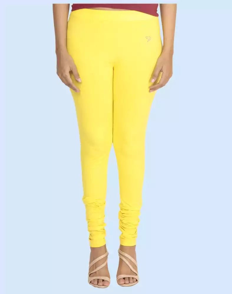 Image of Twin Birds Jack Fruit JAKY Cotton Lycra Pencil Cut Women Legging - South India Shopping Mall