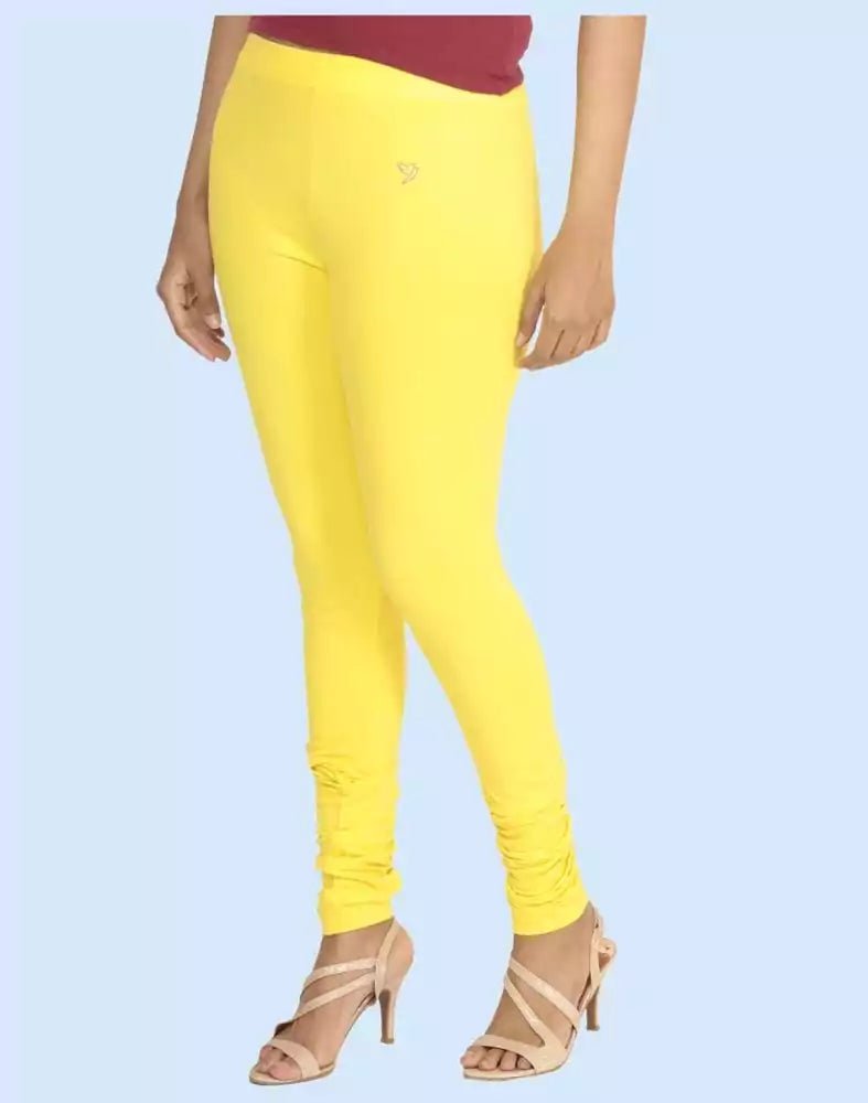Image of Twin Birds Jack Fruit JAKY Cotton Lycra Pencil Cut Women Legging - South India Shopping Mall