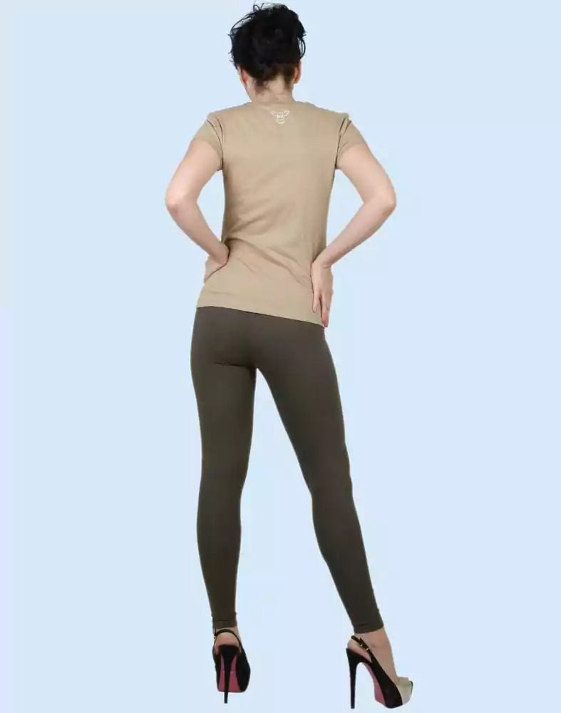 Image of Twin Birds Jungle Green Cotton Lycra Pencil Cut Women Legging - South India Shopping Mall