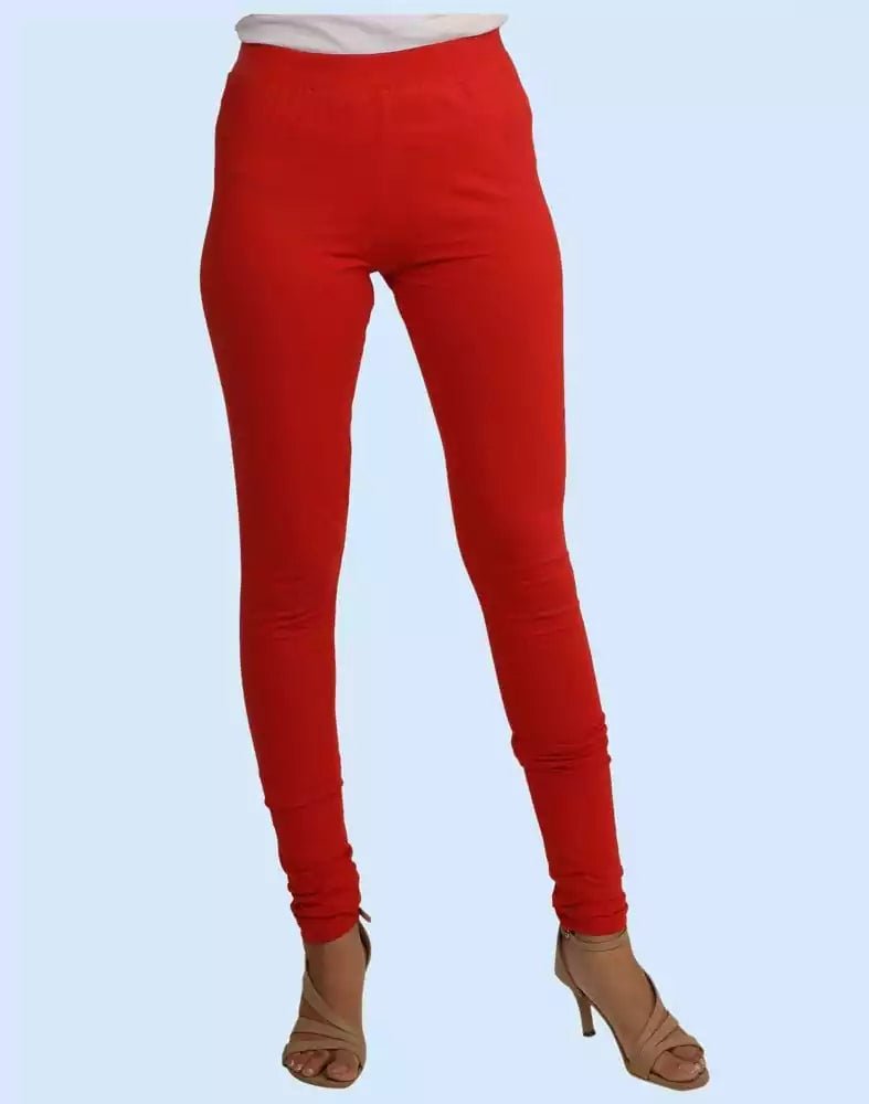 Image of Twin Birds Lipstick Cotton Lycra Pencil Cut Women Legging - South India Shopping Mall