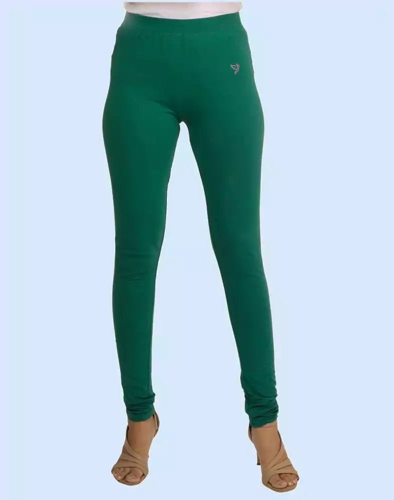 Image of Twin Birds New Leaf Cotton Lycra Pencil Cut Women Legging - South India Shopping Mall