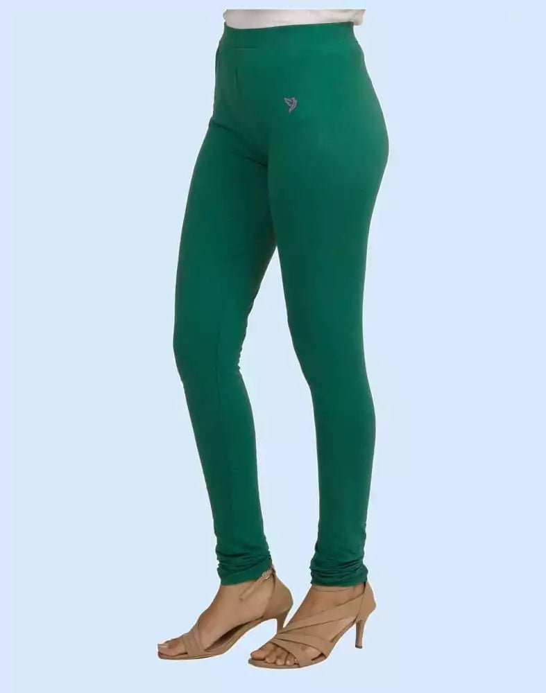 Image of Twin Birds New Leaf Cotton Lycra Pencil Cut Women Legging - South India Shopping Mall