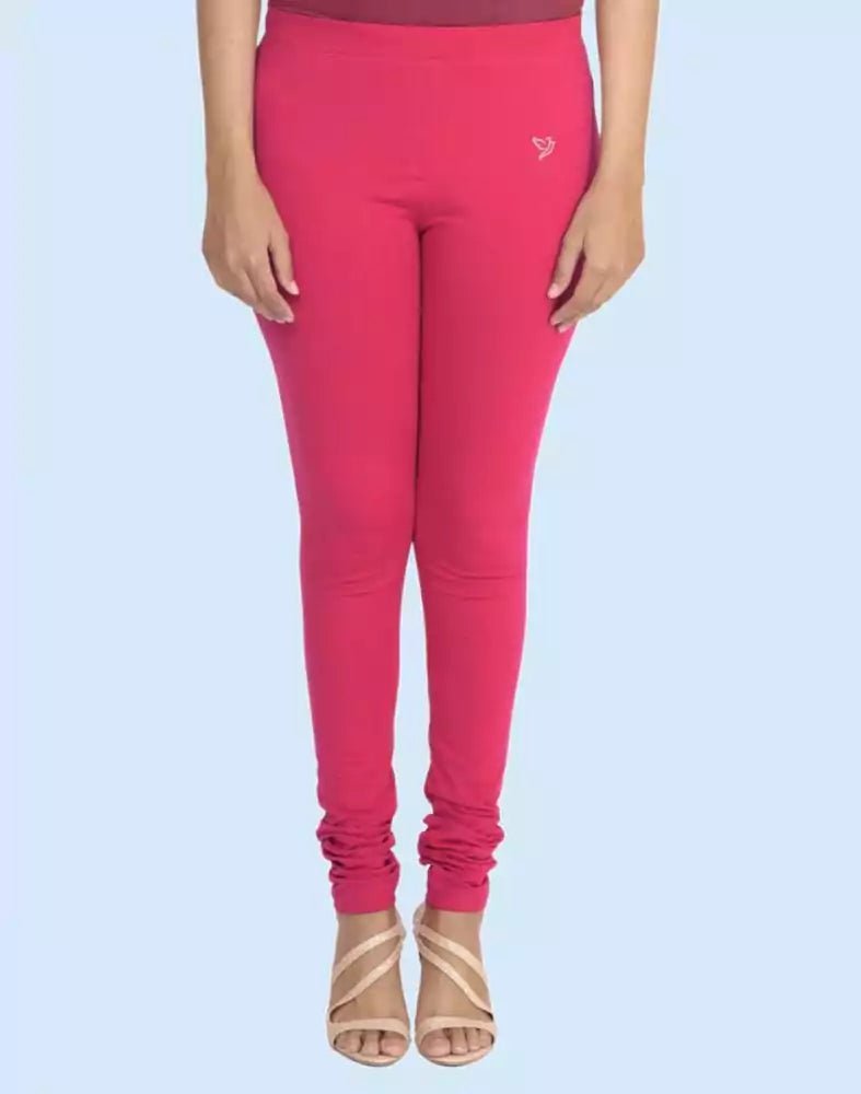 Image of Twin Birds Pink paradise Cotton Lycra Pencil Cut Women Legging - South India Shopping Mall