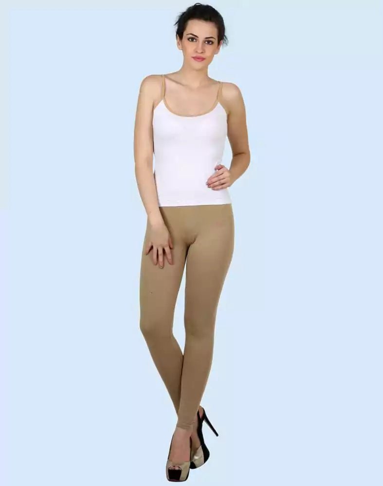 Image of Twin Birds Sand Castle Cotton Lycra Pencil Cut Women Legging - South India Shopping Mall