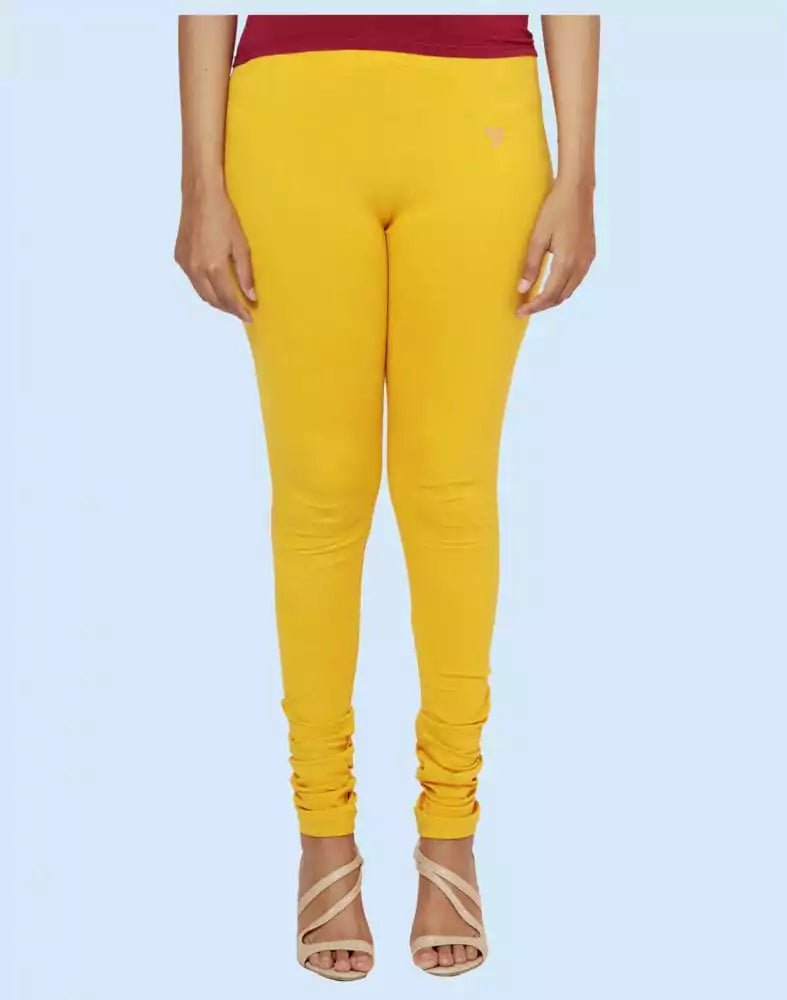 Image of Twin Birds Sweet Corn Cotton Lycra Pencil Cut Women Legging - South India Shopping Mall