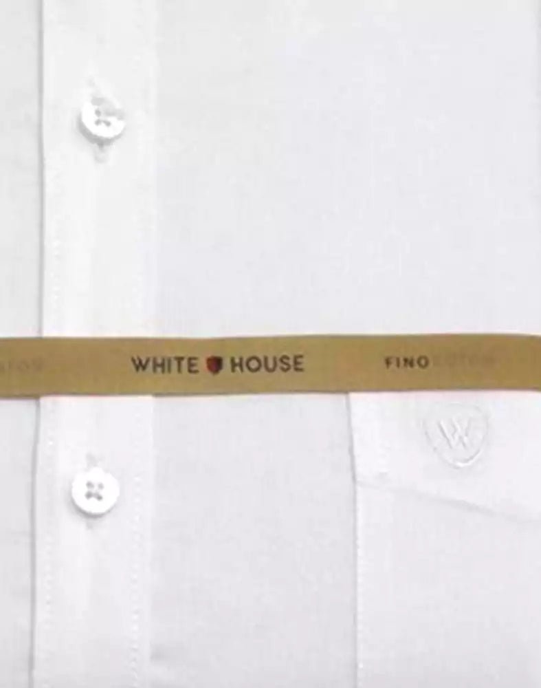 Image of White Colour Plain Pure Cotton Shirt - South India Shopping Mall