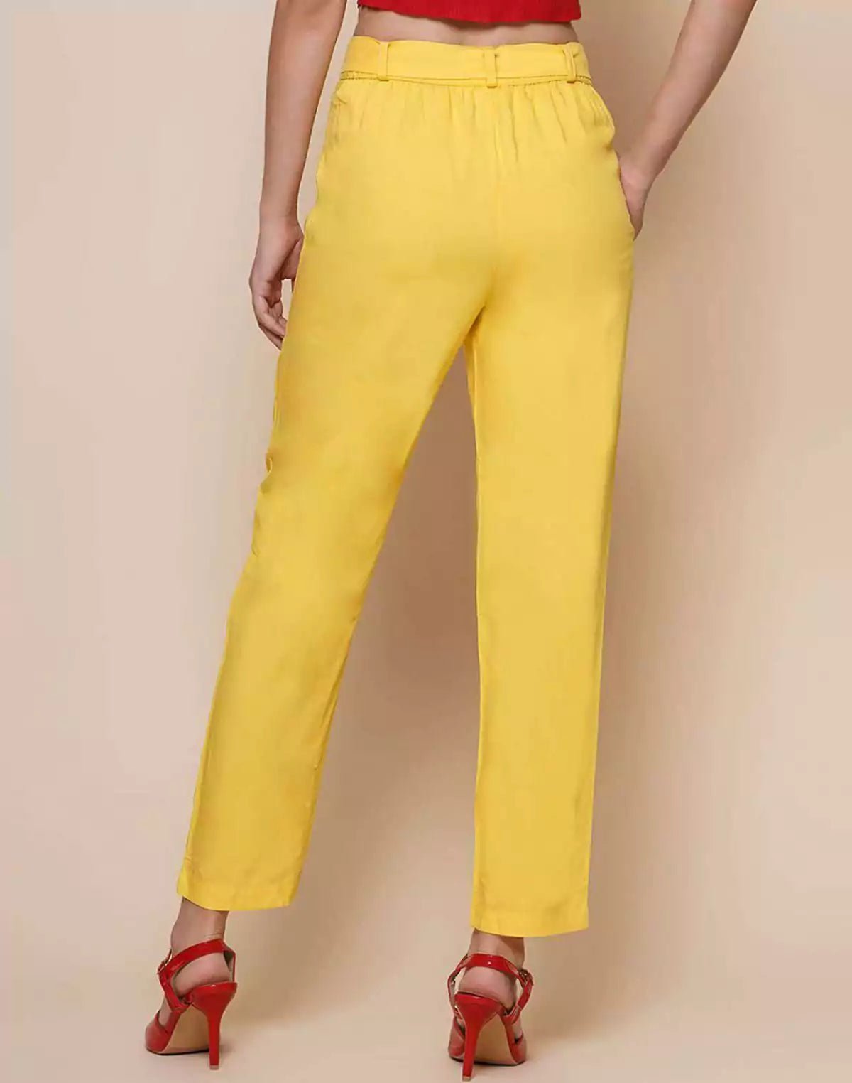 Image of Yellow Coloured Rayon Pany - South India Shopping Mall