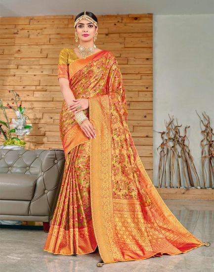 Tissue Sarees Online | Tissue Saree collection Blouse India